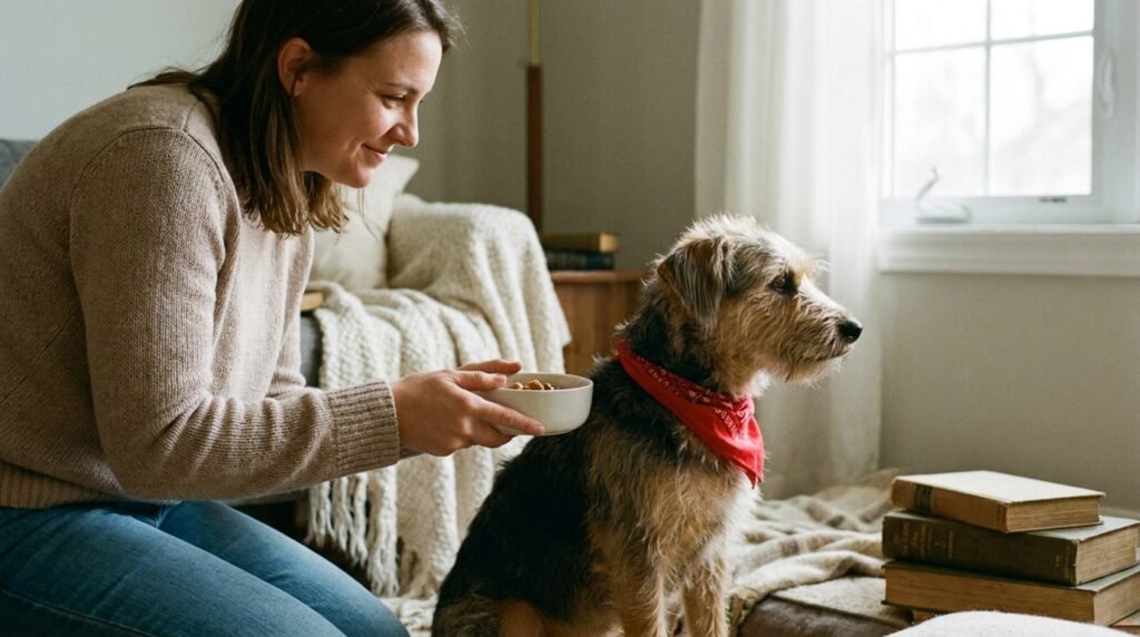 Hund frisst nicht – besorgte Hundehalterin versucht ihren Hund zuhause zu füttern